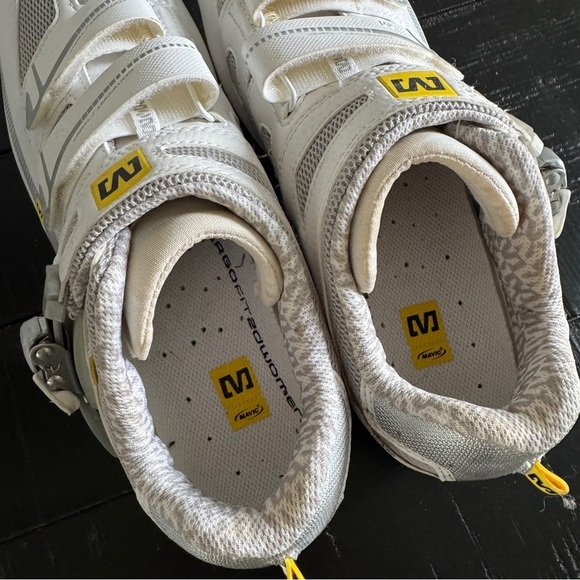 Mavic Women’s 9.5 Road Bike Shoes w/ Cleats – Peloton Compatible, White - Picture 5 of 7